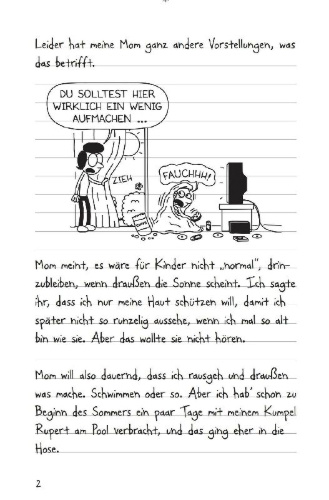 Buchcover und Innenansicht für das Buch: Diary of a Wimpy Kid: Dog Days