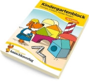 Buchcover und Innenansicht für das Buch: Kindergartenblock - Formen, Farben, Fehler finden ab 4 Jahre