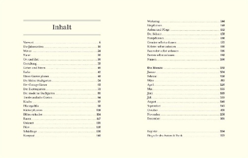 Buchcover und Innenansicht für das Buch: Über das Gärtnern