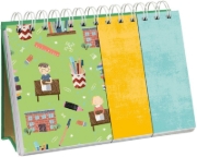 Buchcover und Innenansicht für das Buch: Mein Schulstart- und Ferien-Countdown