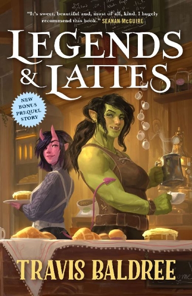 Buchcover und Innenansicht für das Buch: Legends & Lattes