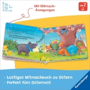 Buchcover und Innenansicht für das Buch: Aufgewacht, lieber Osterhase: Mein Oster-Mitmachbuch