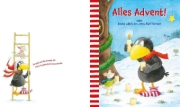 Buchcover und Innenansicht für das Buch: Der kleine Rabe Socke: Bald ist Weihnachten!