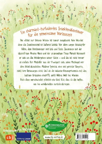 Buchcover und Innenansicht für das Buch: Willkommen im Hotel Zur Grünen Wiese