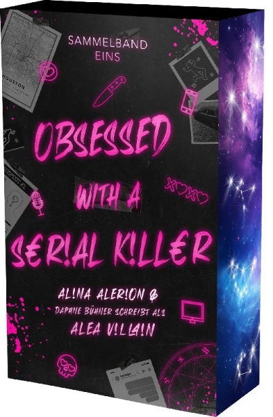 Buchcover und Innenansicht für das Buch: Obsessed with a Serial Killer