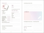 Buchcover und Innenansicht für das Buch: Mein Buchjournal. One Book a Day keeps reality away