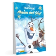 Buchcover und Innenansicht für das Buch: Disney Eiskönigin: Malen mit Olaf