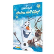 Buchcover und Innenansicht für das Buch: Disney Eiskönigin: Malen mit Olaf