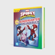 Buchcover und Innenansicht für das Buch: MARVEL Spidey und seine Super-Freunde: Mein Kindergarten Freundebuch