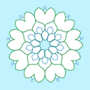 Buchcover und Innenansicht für das Buch: Mein erstes Mandala-Malbuch Frühling