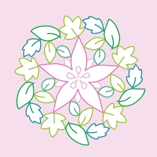 Buchcover und Innenansicht für das Buch: Mein erstes Mandala-Malbuch Frühling