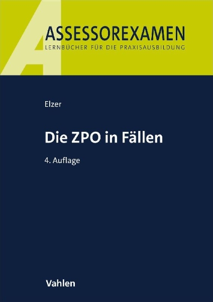 Buchcover und Innenansicht für das Buch: Die ZPO in Fällen