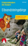 Buchcover und Innenansicht für das Buch: ErlebnisWandern mit Kindern Elbsandsteingebirge