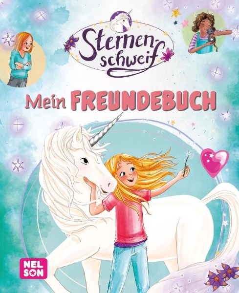 Buchcover und Innenansicht für das Buch: Sternenschweif: Mein Freundebuch