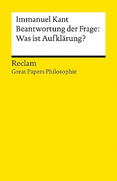 Buchcover und Innenansicht für das Buch: Beantwortung der Frage: Was ist Aufklärung?