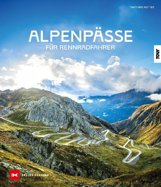 Buchcover und Innenansicht für das Buch: Alpenpässe für Rennradfahrer