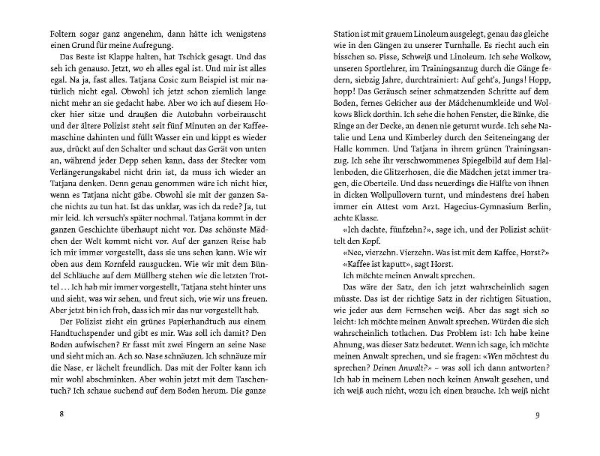 Buchcover und Innenansicht für das Buch: Tschick
