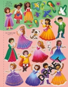 Buchcover und Innenansicht für das Buch: Mein funkelndes Stickerbuch: Prinzessinnen
