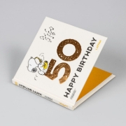 Buchcover und Innenansicht für das Buch: Peanuts Geschenkbuch: Happy Birthday zum 50. Geburtstag