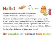 Buchcover und Innenansicht für das Buch: Countdown für die Schule mit Conni