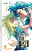 Buchcover und Innenansicht für das Buch: Usotsuki Satsuki wa Shi ga Mieru