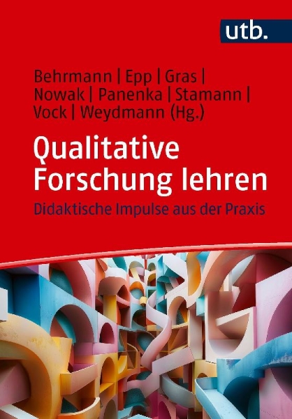 Buchcover und Innenansicht für das Buch: Qualitative Forschung lehren