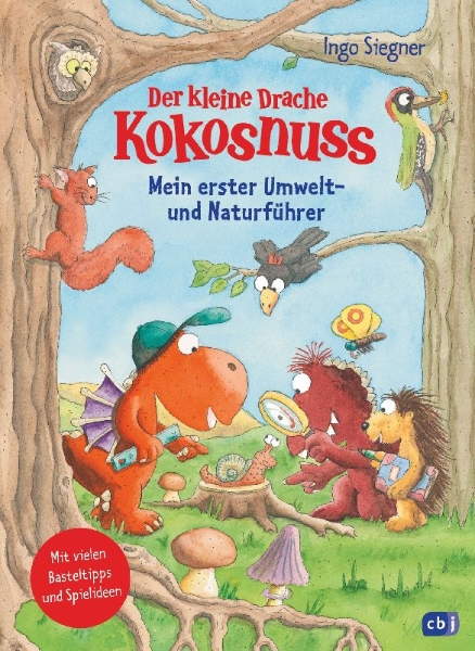 Buchcover und Innenansicht für das Buch: Der kleine Drache Kokosnuss - Mein erster Umwelt- und Naturführer