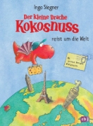 Buchcover und Innenansicht für das Buch: Der kleine Drache Kokosnuss reist um die Welt