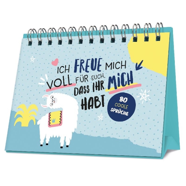 Buchcover und Innenansicht für das Buch: Ich freue mich voll für euch, dass ihr mich habt