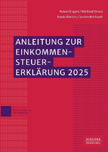 Buchcover und Innenansicht für das Buch: Anleitung zur Einkommensteuererklärung 2025