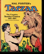Buchcover und Innenansicht für das Buch: Hal Foster's Tarzan. The Complete Sunday Comics 1931-1937