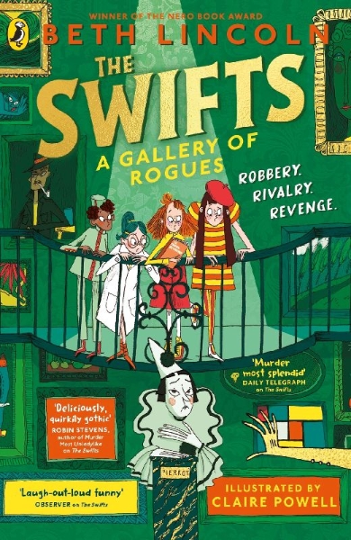 Buchcover und Innenansicht für das Buch: The Swifts: A Gallery of Rogues