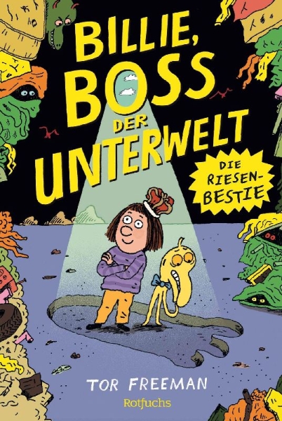 Buchcover und Innenansicht für das Buch: Boss of the Underworld: Shirley vs the Huge Beast