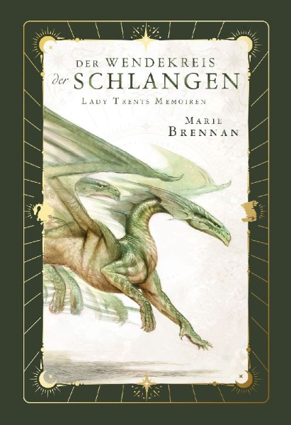 Buchcover und Innenansicht für das Buch: Lady Trents Memoiren 2: Der Wendekreis der Schlangen | mit gestaltetem Farbschnitt
