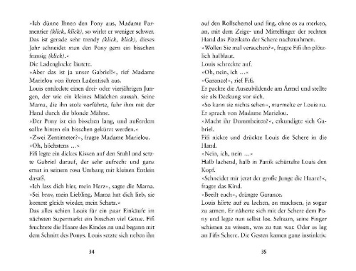 Buchcover und Innenansicht für das Buch: Maité Coiffure