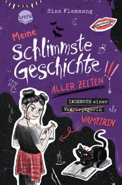 Buchcover und Innenansicht für das Buch: Meine schlimmste Geschichte aller Zeiten!!! Tagebuch einer Vampirin (3)