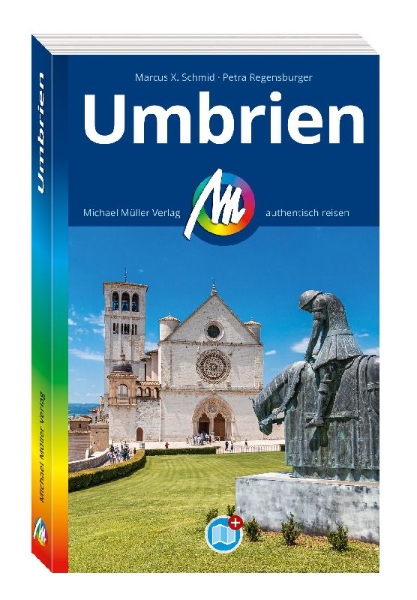 Buchcover und Innenansicht für das Buch: MICHAEL MÜLLER REISEFÜHRER Umbrien