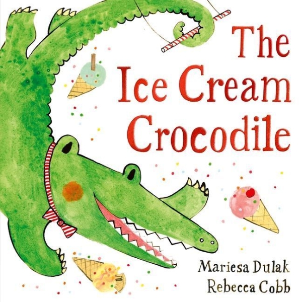 Buchcover und Innenansicht für das Buch: The Ice-Cream Crocodile
