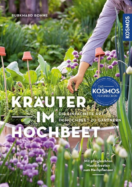 Buchcover und Innenansicht für das Buch: Kräuter im Hochbeet