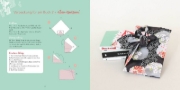 Buchcover und Innenansicht für das Buch: Furoshiki - l'art d'emballer avec du tissue