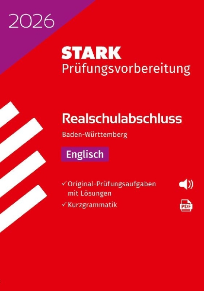 Buchcover und Innenansicht für das Buch: STARK Englisch - Realschulabschluss 2026 BW - Prüfungsvorbereitung