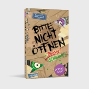 Buchcover und Innenansicht für das Buch: Bitte nicht öffnen: Doppelband (Enthält die Bände 1: Bissig!, 2: Schleimig!)