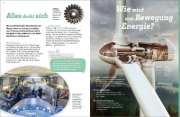 Buchcover und Innenansicht für das Buch: WAS IST WAS Grüne Energie. Power für die Zukunft