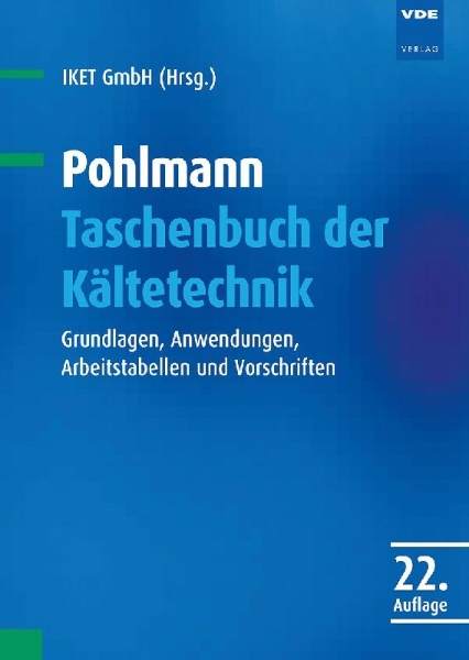Buchcover und Innenansicht für das Buch: Pohlmann Taschenbuch der Kältetechnik