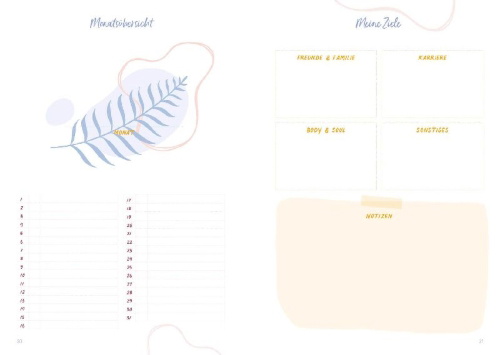 Buchcover und Innenansicht für das Buch: Mein Bullet Journal - This is me!