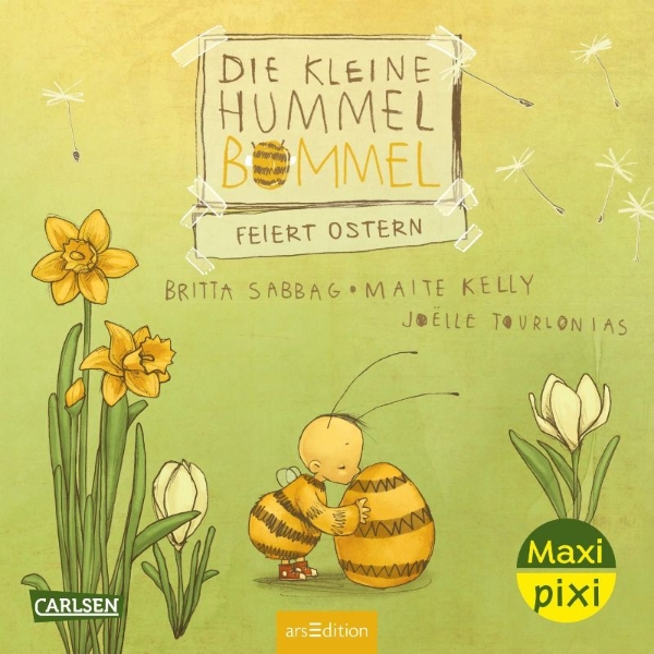 Buchcover und Innenansicht für das Buch: Maxi Pixi 437: Die kleine Hummel Bommel feiert Ostern
