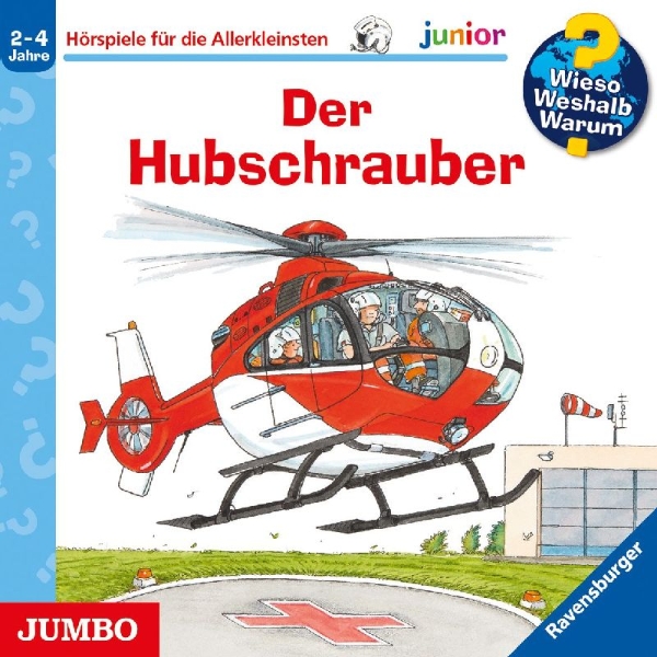 Buchcover und Innenansicht für das Buch: Wieso? Weshalb? Warum? junior. Der Hubschrauber