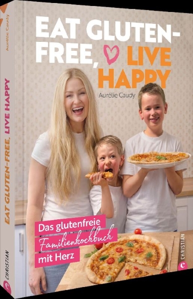 Buchcover und Innenansicht für das Buch: Eat gluten-free, live happy