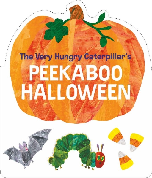 Buchcover und Innenansicht für das Buch: The Very Hungry Caterpillar's Peekaboo Halloween