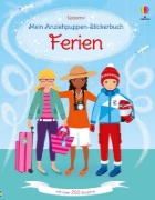 Buchcover und Innenansicht für das Buch: Mein Anziehpuppen-Stickerbuch: Ferien